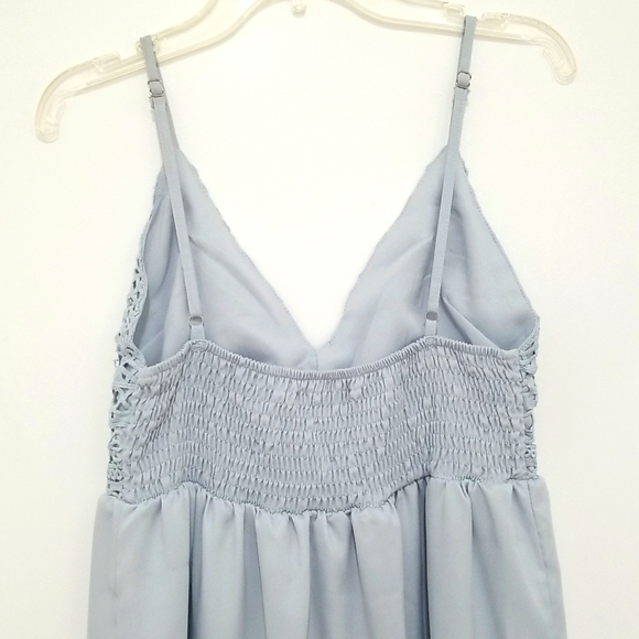 Say What A line crotchet pattern boho cowgirl smocked back maxi dress size S - Picture 5 of 6